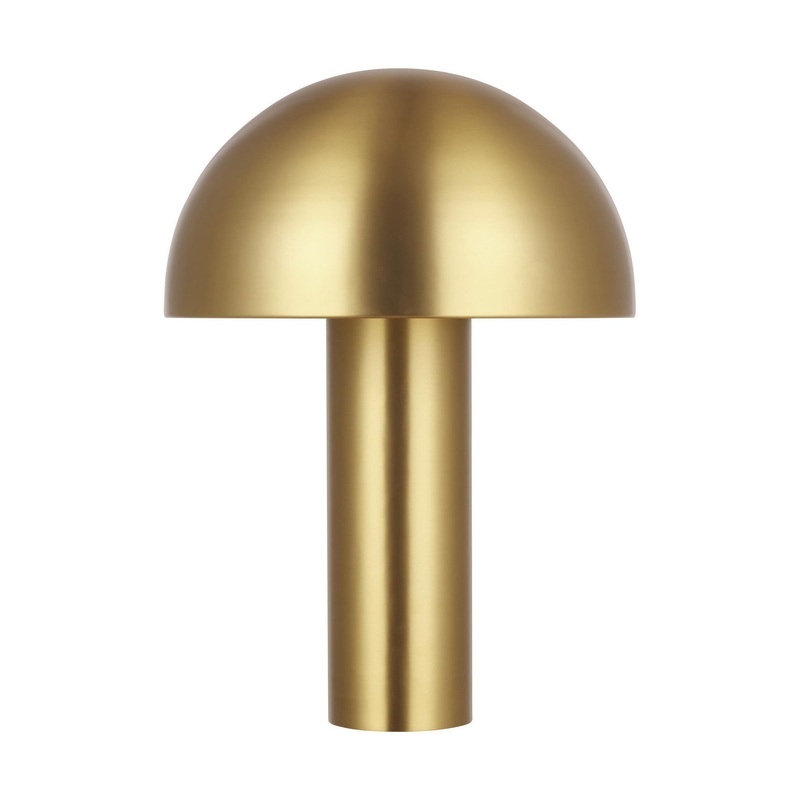 Cotra 1-Light Table Lamp in Burnished Brass