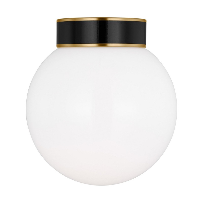 Monroe 1-Light Flush Mount in Burnished Brass