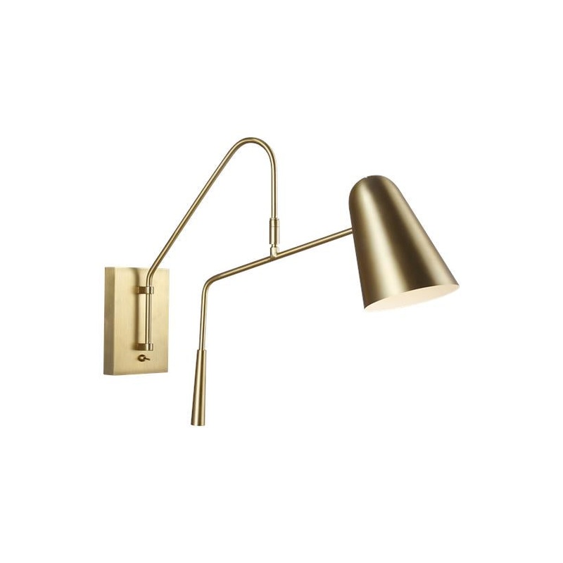 Simon 1-Light Wall Sconce in Burnished Brass