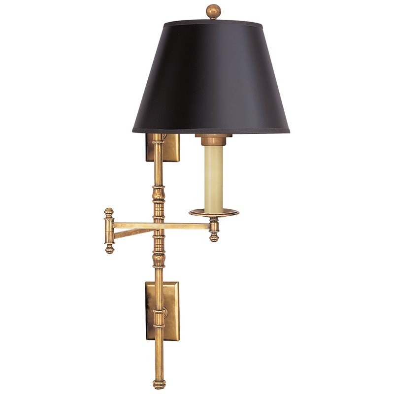 Dorchester Double Backplate Swing Arm Wall Lamp