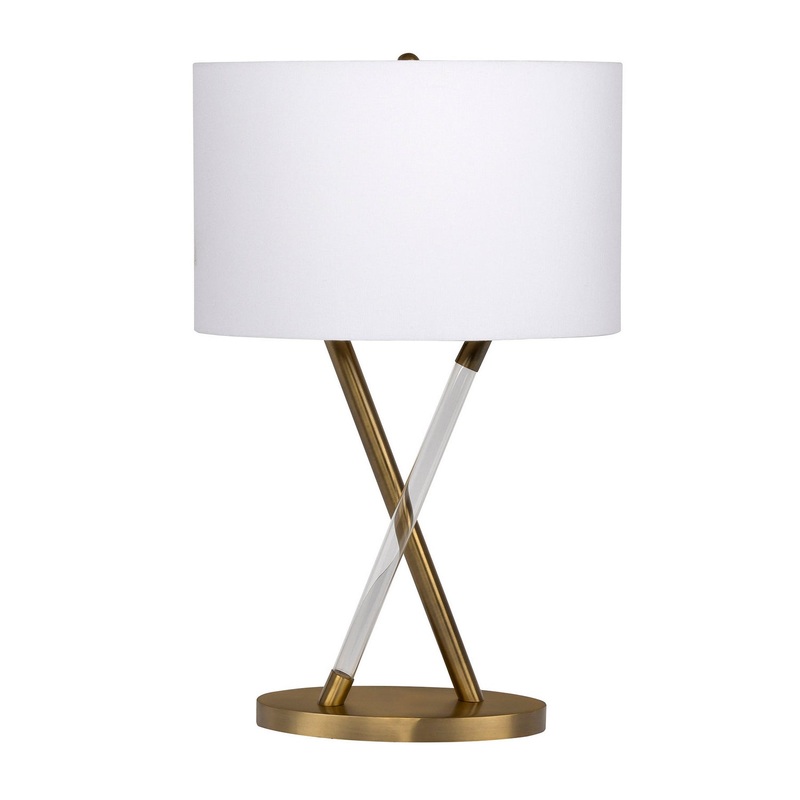 1-Light Table Lamp in Natural Brass