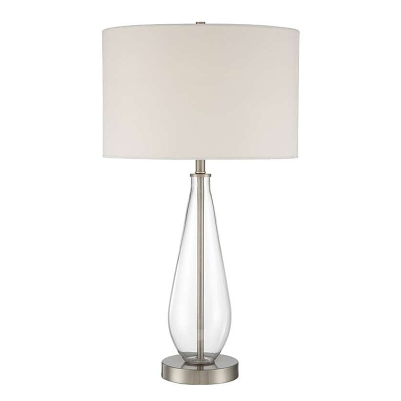 Table Lamp in Brushed Polished Nickel