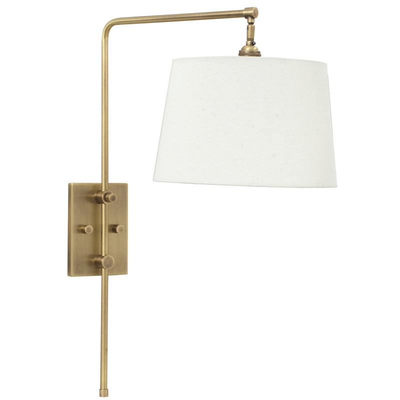 Crown Point Wall Bridge Lamp with Linen Hardback