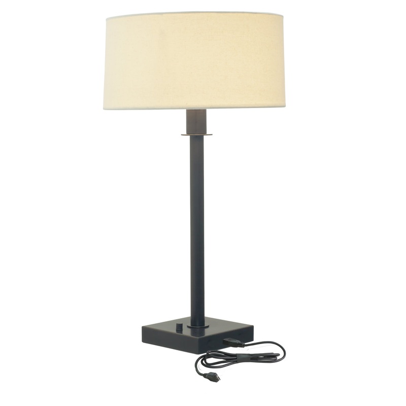Franklin 27" Table Lamp with Linen Hardback