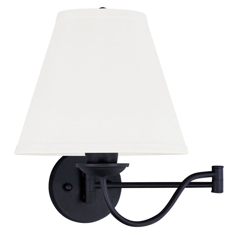 Ridgedale 1-Light Swing Arm Wall Lamp in Black