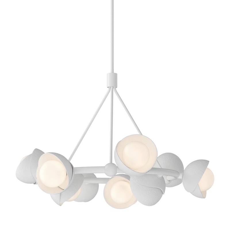 Brooklyn 9-Light Double Shade Ring Pendant in White