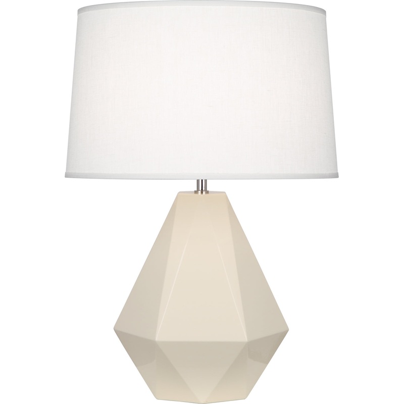 Delta Table Lamp with Oyster Linen Shade