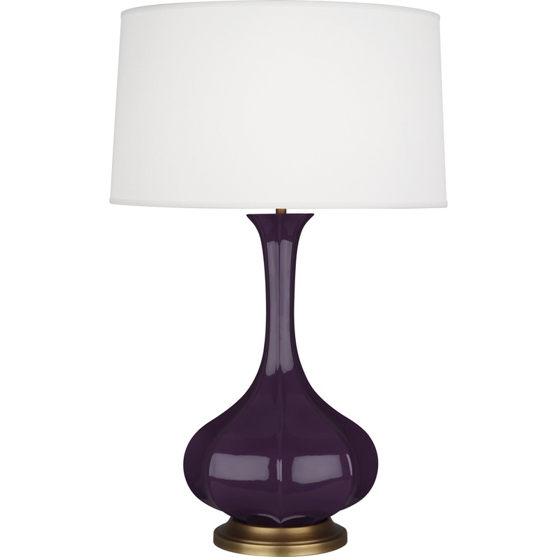 Pike Table Lamp with Pearl Dupoini Fabric Shade