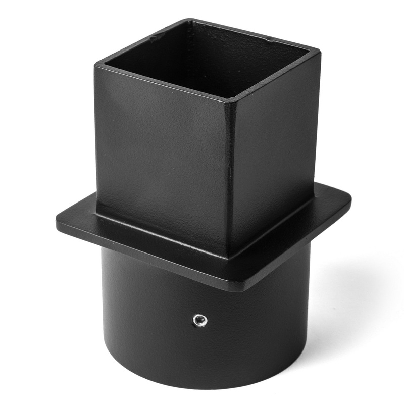 2.5" Square to 3" Round Post Adapter in Coastal Black