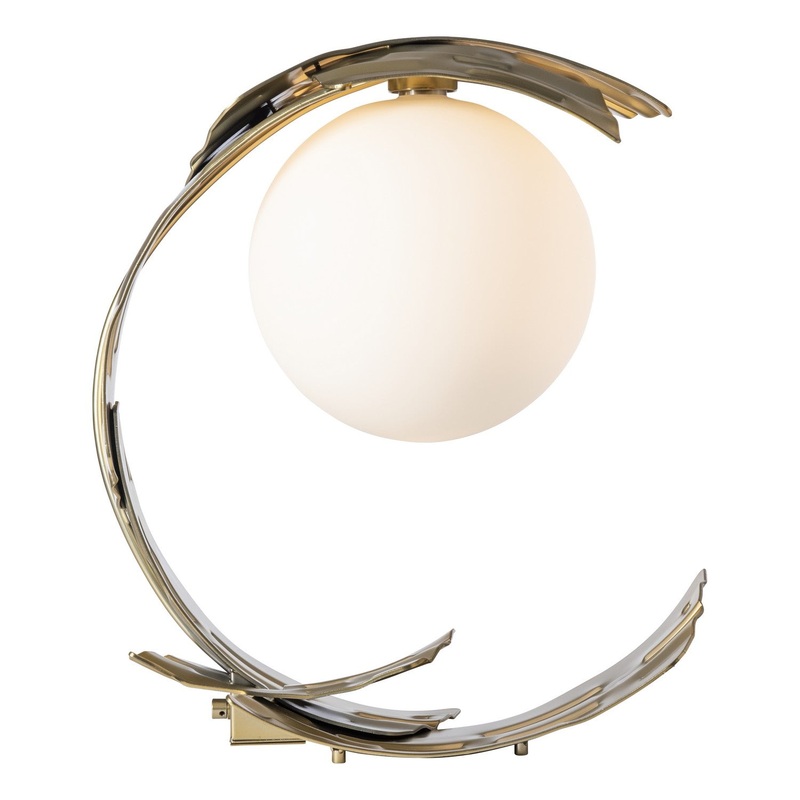 Crest Table Lamp in Modern Brass
