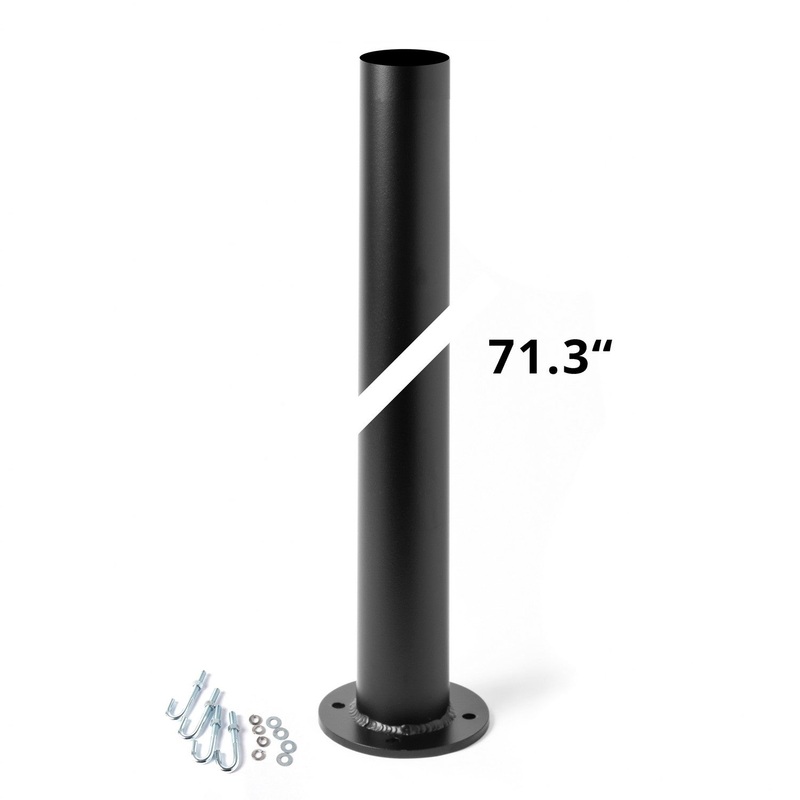 Round Outdoor Post in Coastal Black