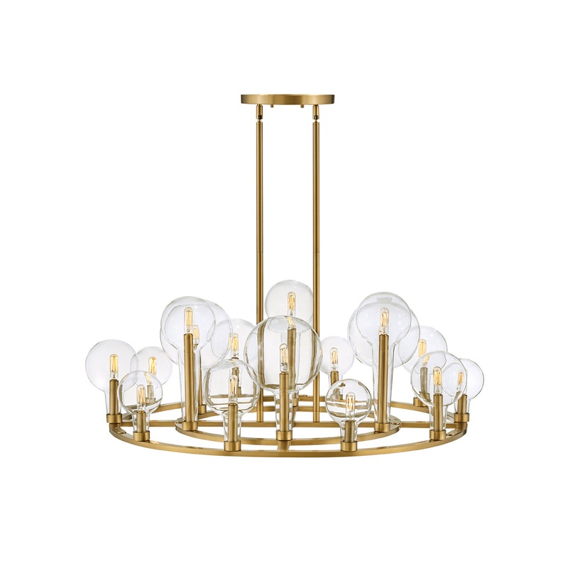 Alchemy 16 Light Chandelier in Lacquered Brass