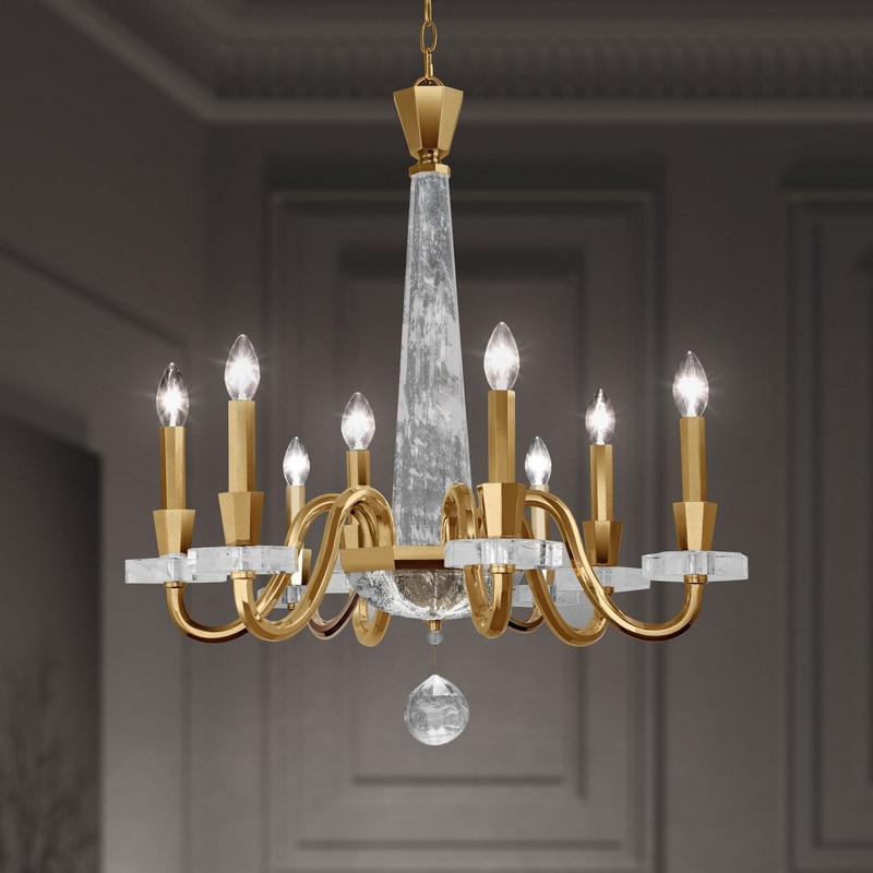 Amadeus Six Light Chandelier in Heirloom Gold