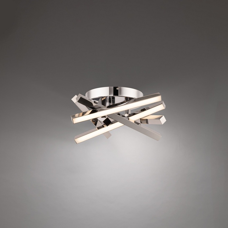 Parallax LED Flush Mount in Chrome