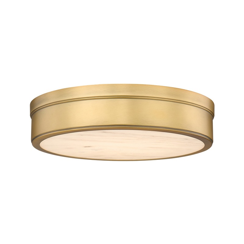 Anders LED Flush Mount in Rubbed Brass