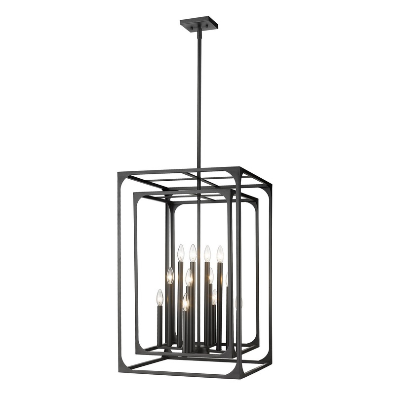 Easton 12 Light Chandelier in Matte Black
