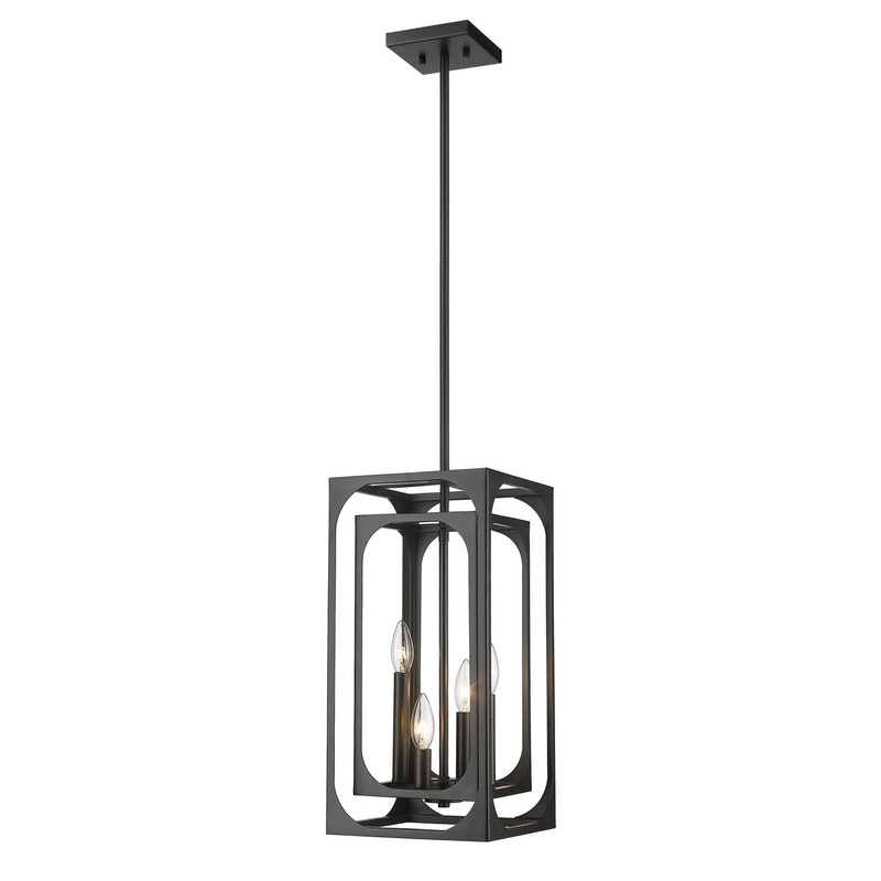 Easton Four Light Chandelier in Matte Black