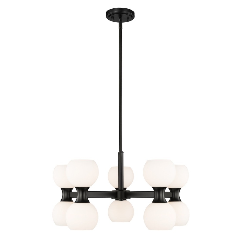 Artemis Ten Light Chandelier in Matte Black