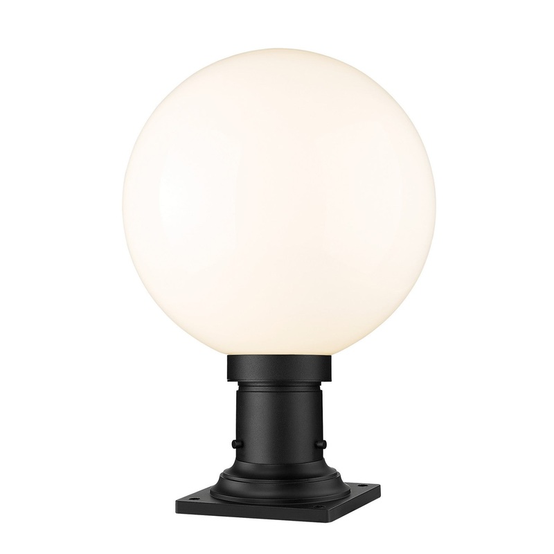 Laurent One Light Outdoor Pier Mount in Black