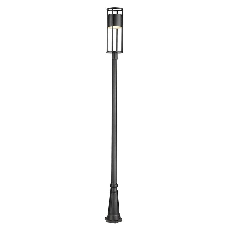Luca LED Outdoor Post Mount in Black