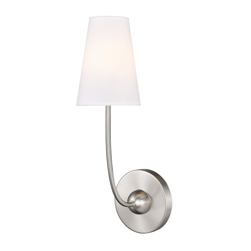 Shannon One Light Wall Sconce in Brushed Nickel