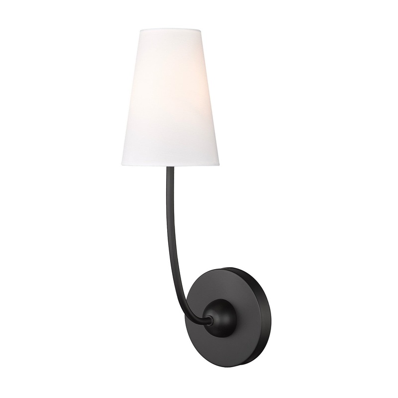 Shannon One Light Wall Sconce in Matte Black