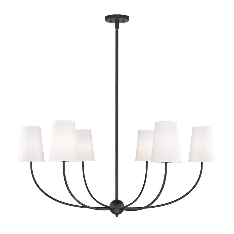 Shannon Six Light Chandelier in Matte Black