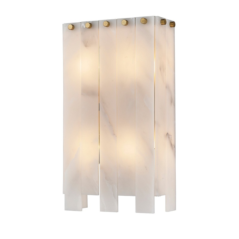 Viviana Four Light Wall Sconce in Rubbed Brass