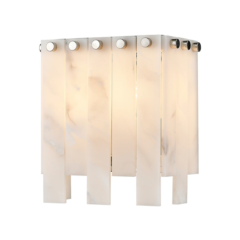 Viviana Two Light Wall Sconce in Polished Nickel