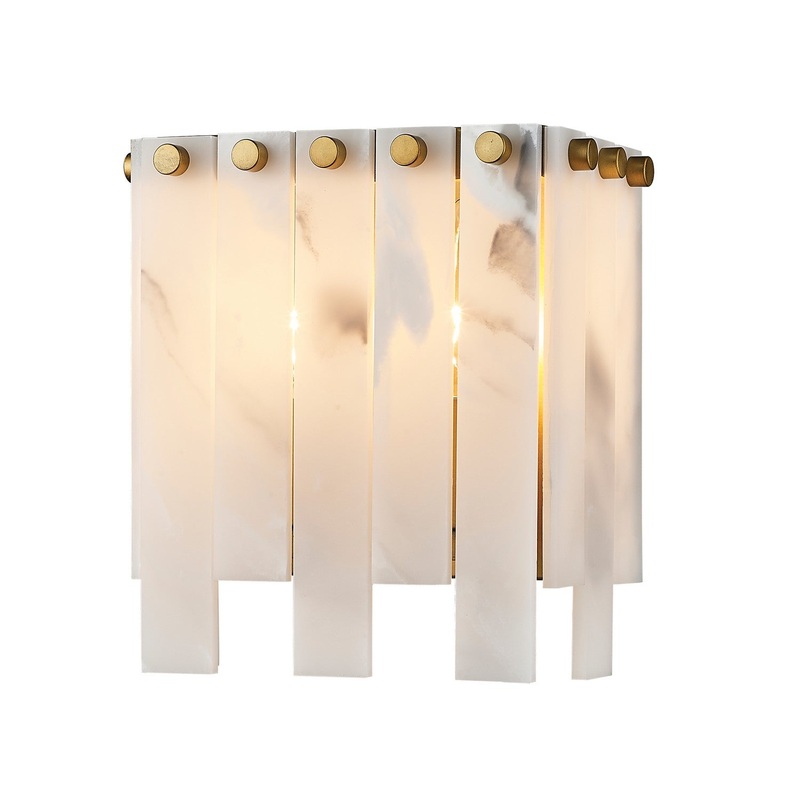 Viviana Two Light Wall Sconce in Rubbed Brass