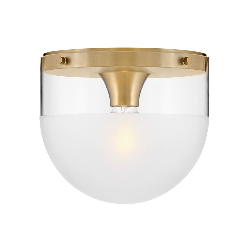 Beck LED Flush Mount in Lacquered Brass
