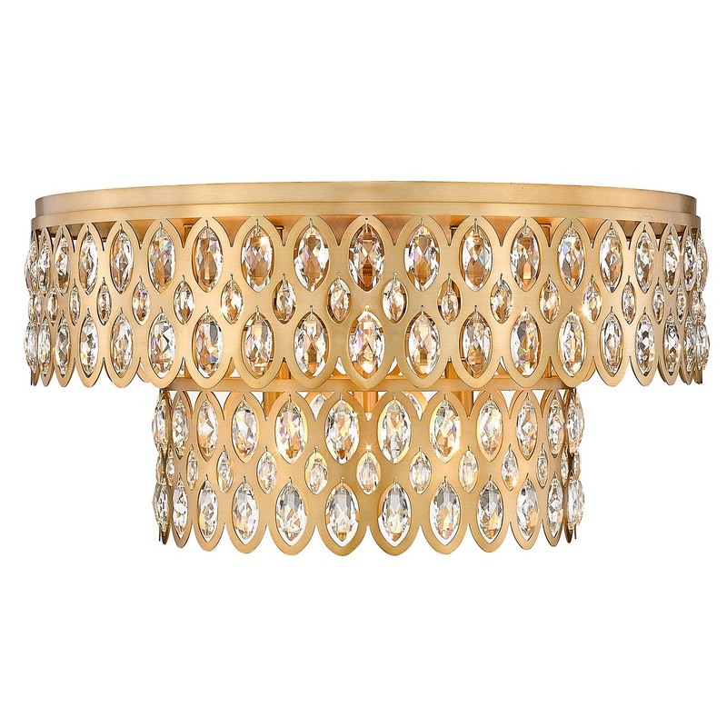 Dealey 12 Light Flush Mount in Heirloom Brass