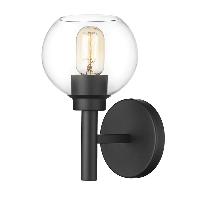 Sutton One Light Wall Sconce in Matte Black