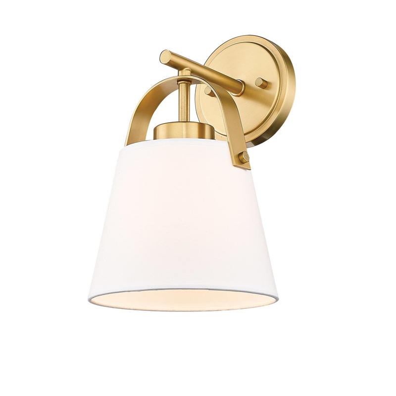 Z-Studio Linen Pendant One Light Wall Sconce in Heritage Brass