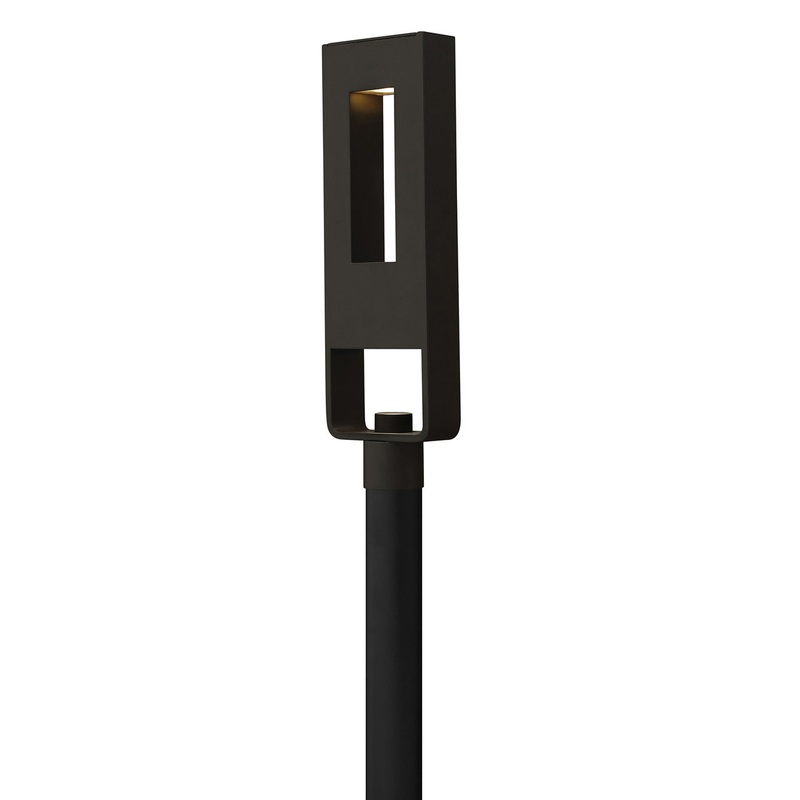 Atlantis LED Post Top or Pier Mount in Satin Black