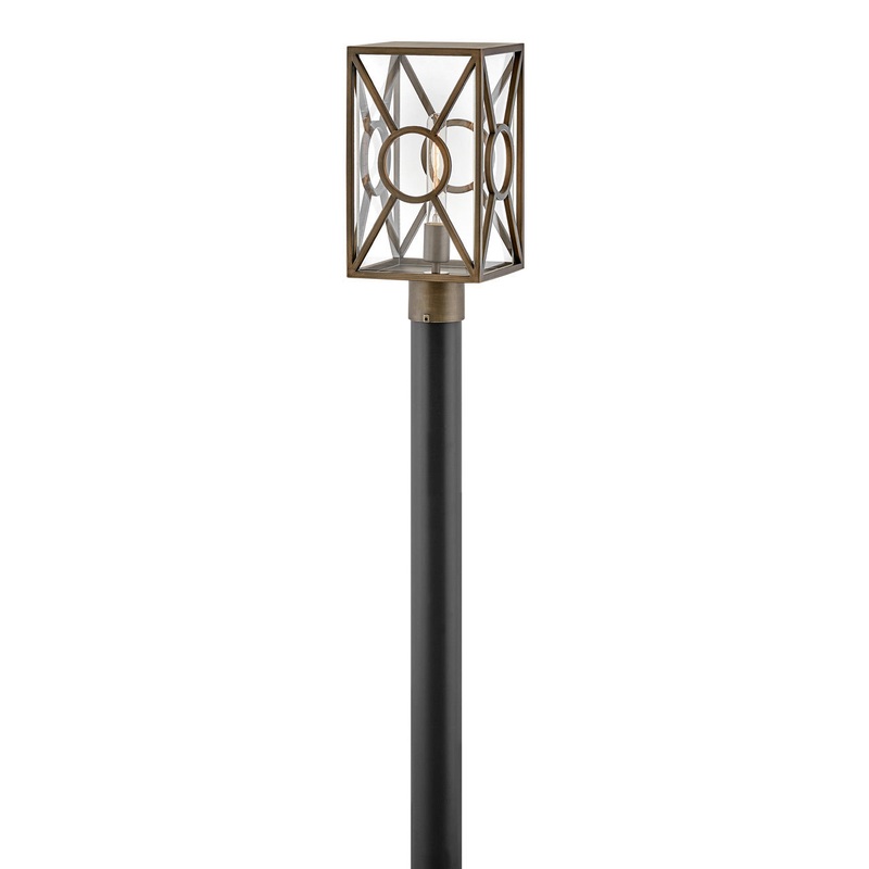 Brixton One Light Post Top or Pier Mount in Burnished Bronze