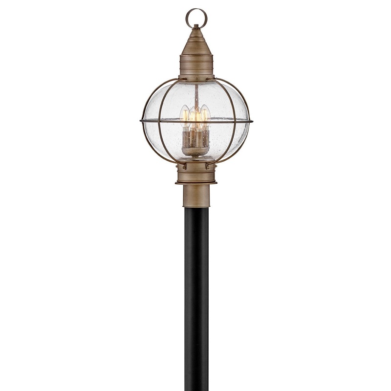 Cape Cod LED Post Top or Pier Mount Lantern in Burnished Bronze