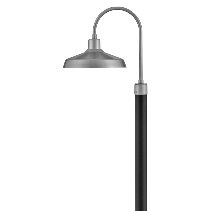Forge LED Post Top or Pier Mount Lantern in Antique Brushed Aluminum