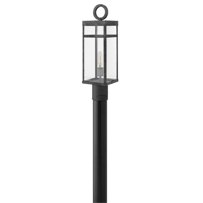 Porter LED Post Top or Pier Mount in Aged Zinc