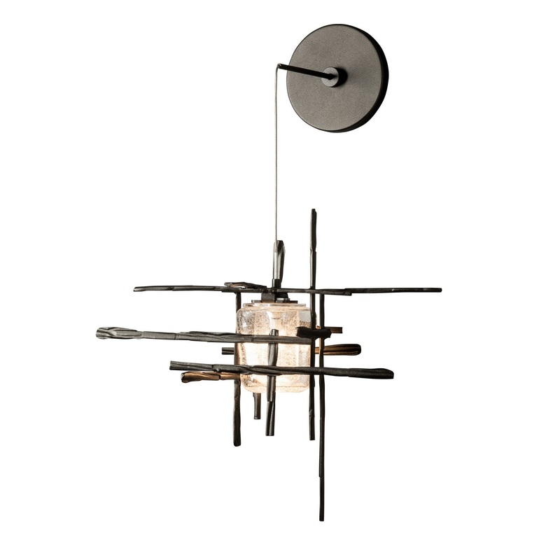 Tura Seeded Glass Low Voltage Sconce in Oil Rubbed Bronze
