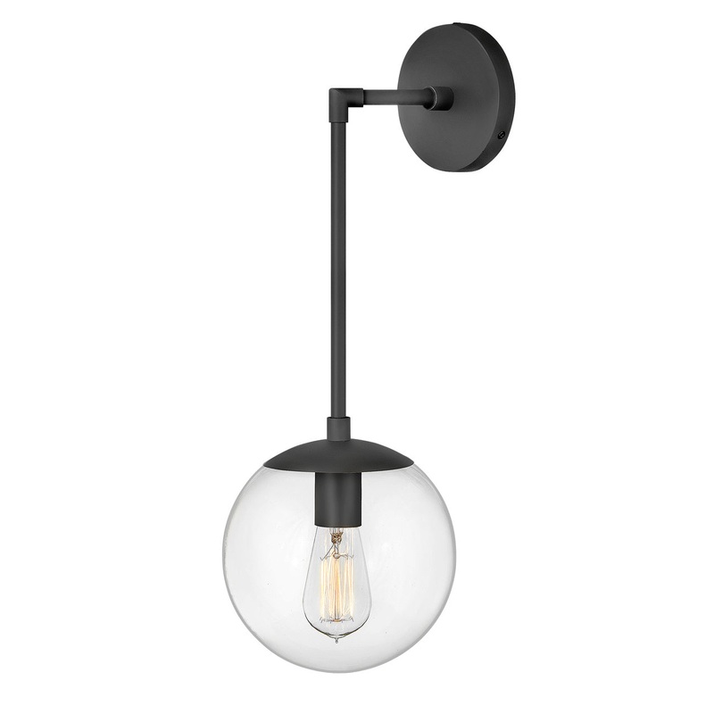 Warby One Light Wall Sconce in Black