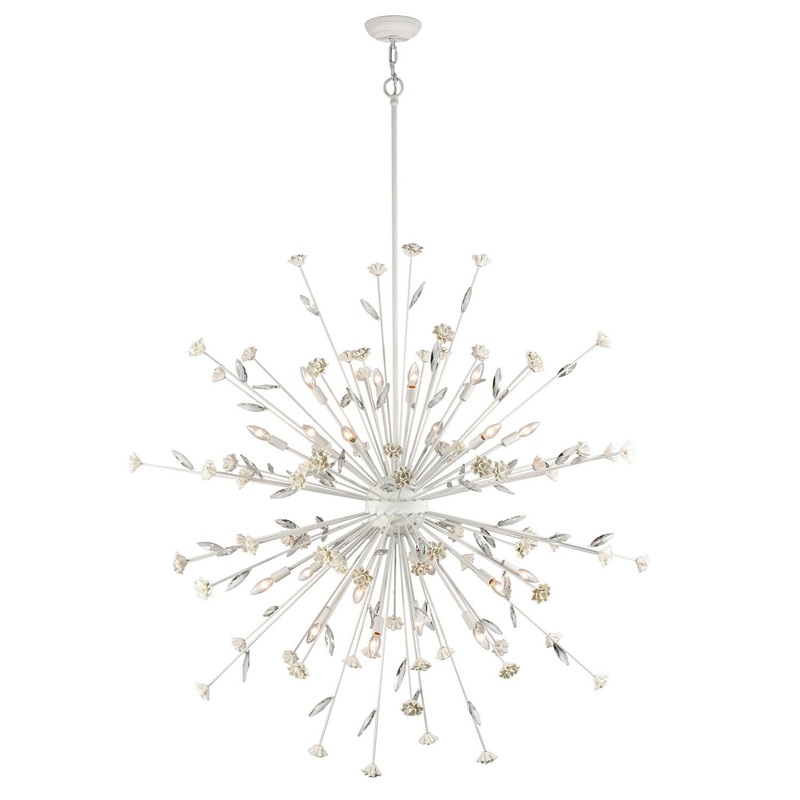 Adelaide 20 Light Chandelier in Textured White