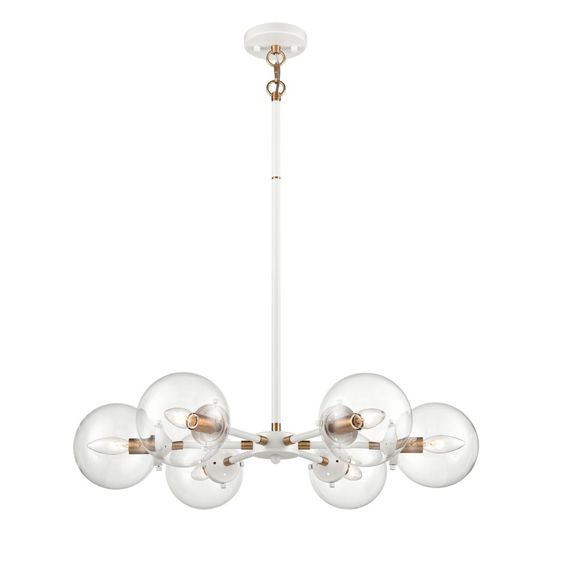 Boudreaux 6-Light Chandelier in Matte White