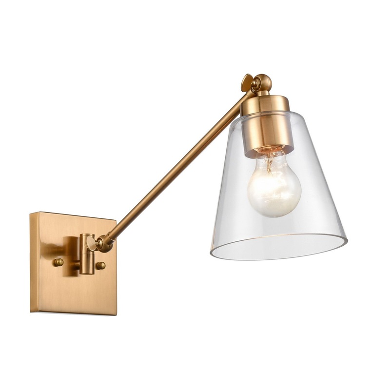 East Point 1-Light Wall Sconce in Satin Brass