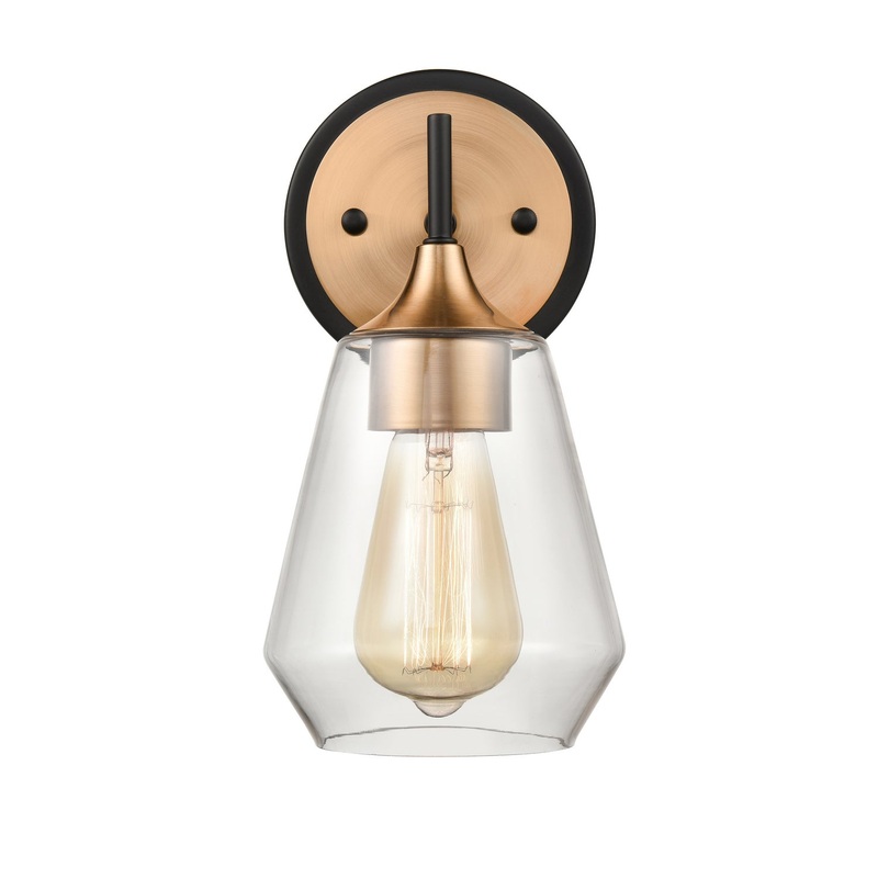 Villette 1-Light Vanity in Satin Brass