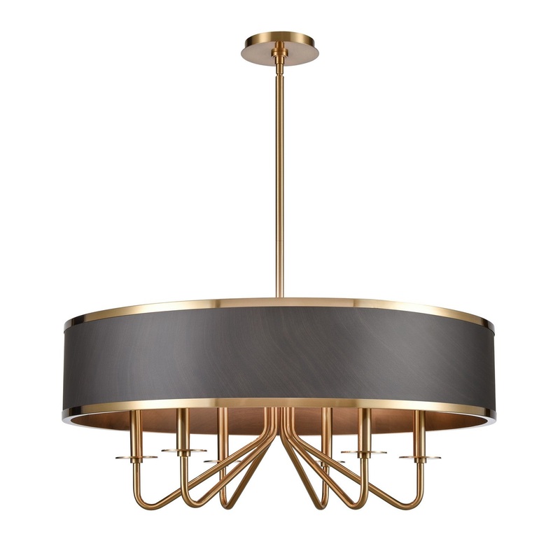 Engel 6-Light Chandelier in Satin Brass