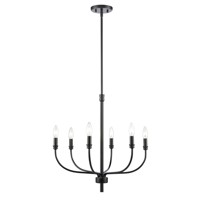 Newland 6-Light Chandelier in Matte Black
