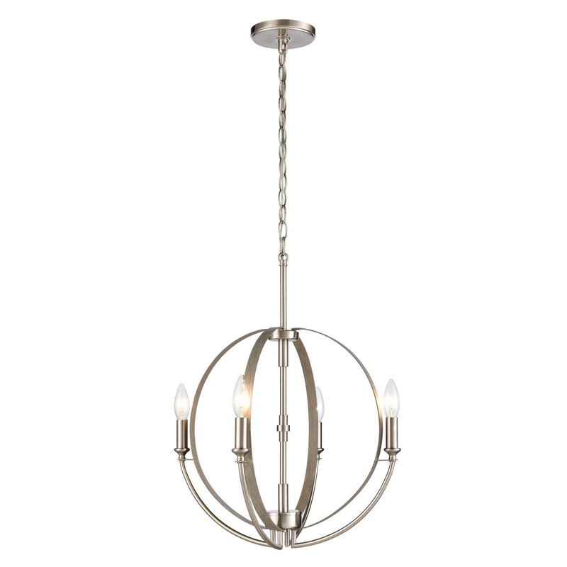 Rotunde 4-Light Chandelier in Beechwood