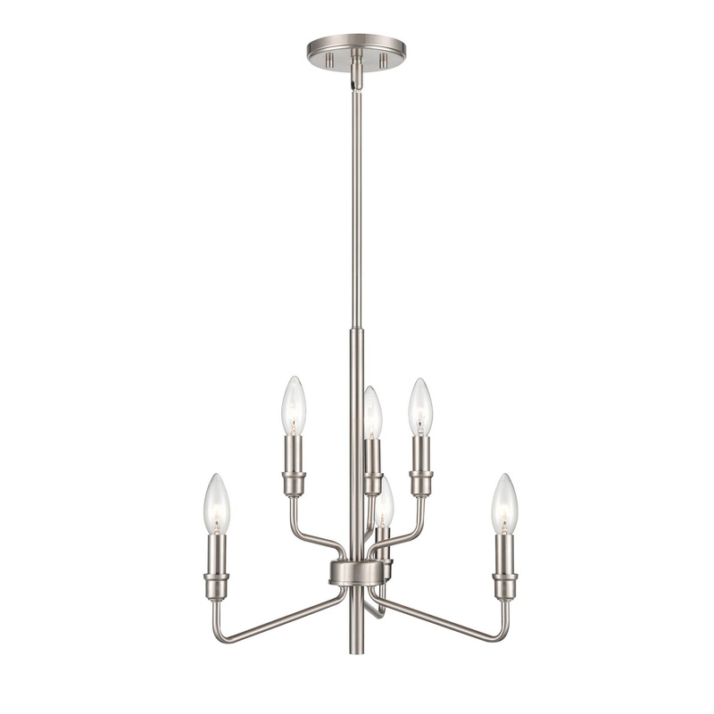 Saginaw 6-Light Chandelier in Satin Nickel