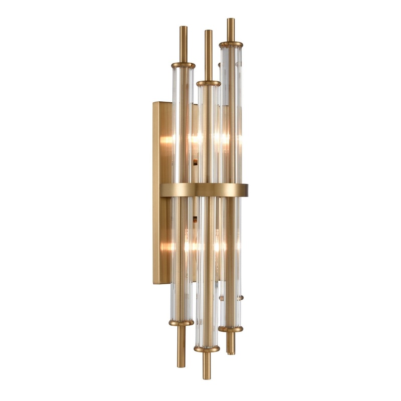 Serena 2-Light Wall Sconce in Satin Brass